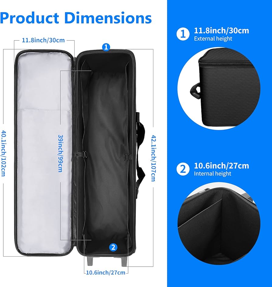 Amazon | Neewer 写真スタジオ機器ケース ローリングバッグ