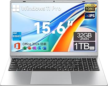 Amazon.co.jp: ノートパソコン Office 2024搭載 15.6 インチ ノートpc