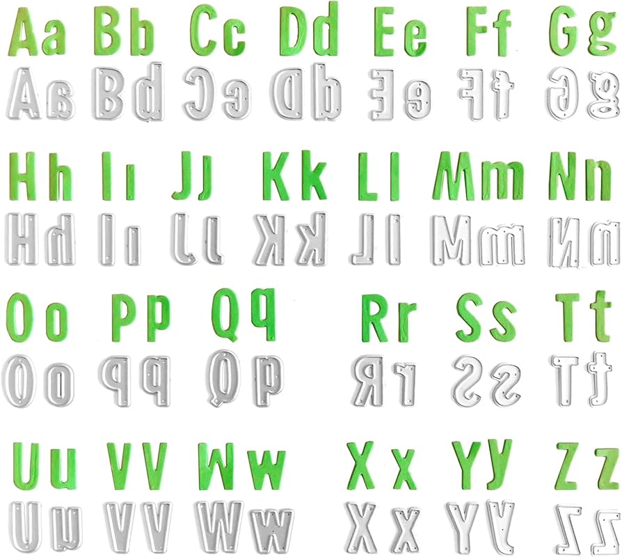 Amazon.co.jp: D.B.J カッティングダイ アルファベット 大文字 小文字