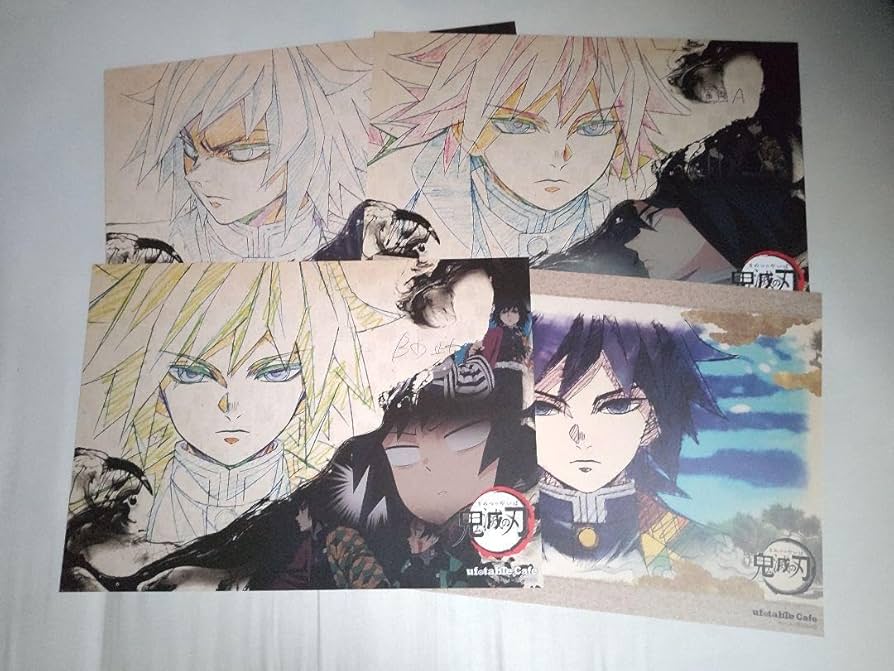 鬼滅の刃 ランチョンマット 柄 原画 ポストカード 冨岡義勇 10枚セット