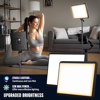 Amazon.com : 2-Pack Photography Lighting Kit, NiceVeedi 22W LED