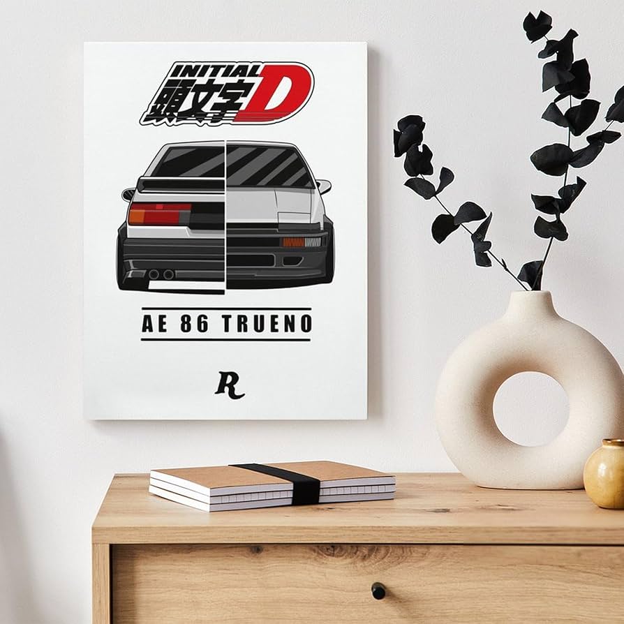 Amazon.co.jp: アートパネル 頭文字d イニシャル D Ae86 装飾画