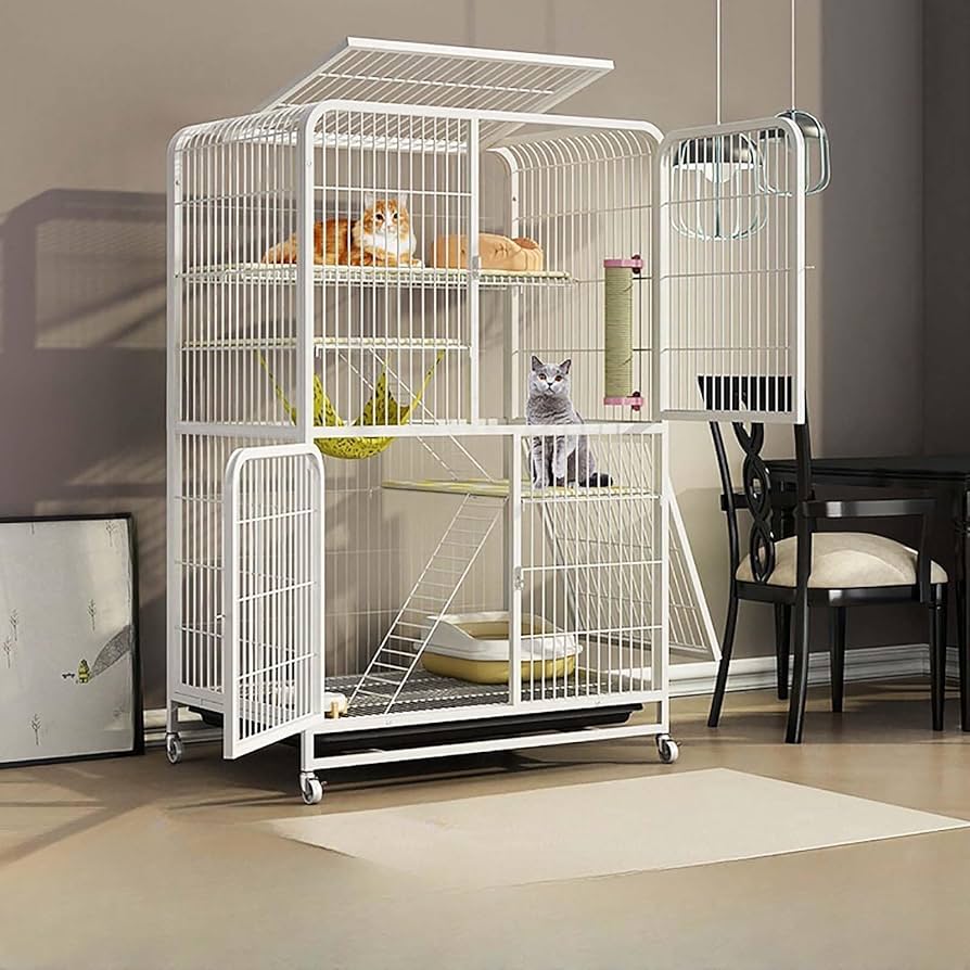 Amazon.co.jp: 猫ケージ 猫用ケージ 猫ハウス キャットヴィラ 室内用猫