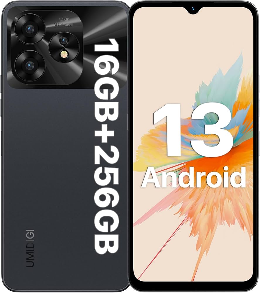 Amazon | UMIDIGI A15 スマホ 本体 SIMフリー 4G対応 16GB+256GB 1TB
