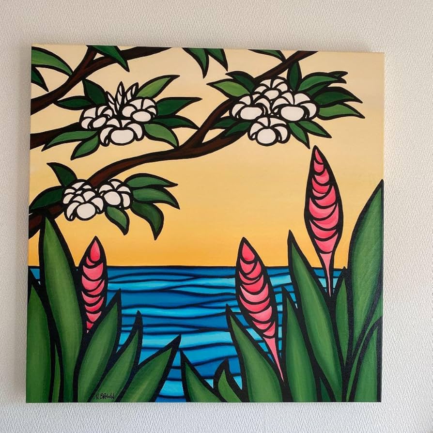 最終値段)ヘザーブラウン アート 絵 anuenue ハワイアン 最終値段
