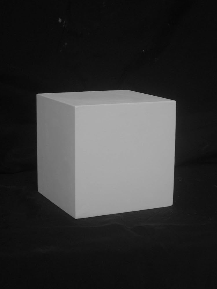 Amazon.co.jp: 石膏像 G－813 幾何形体 立方体 H．12．5cm