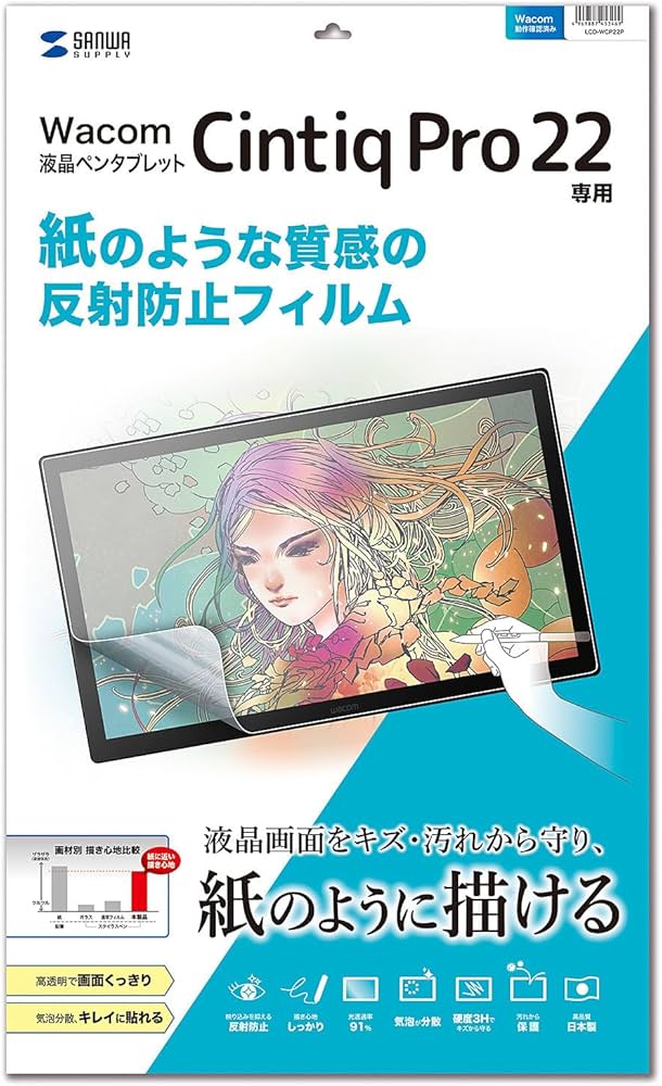 Amazon.co.jp: サンワサプライ Wacom ペンタブレット Cintiq Pro 22 紙