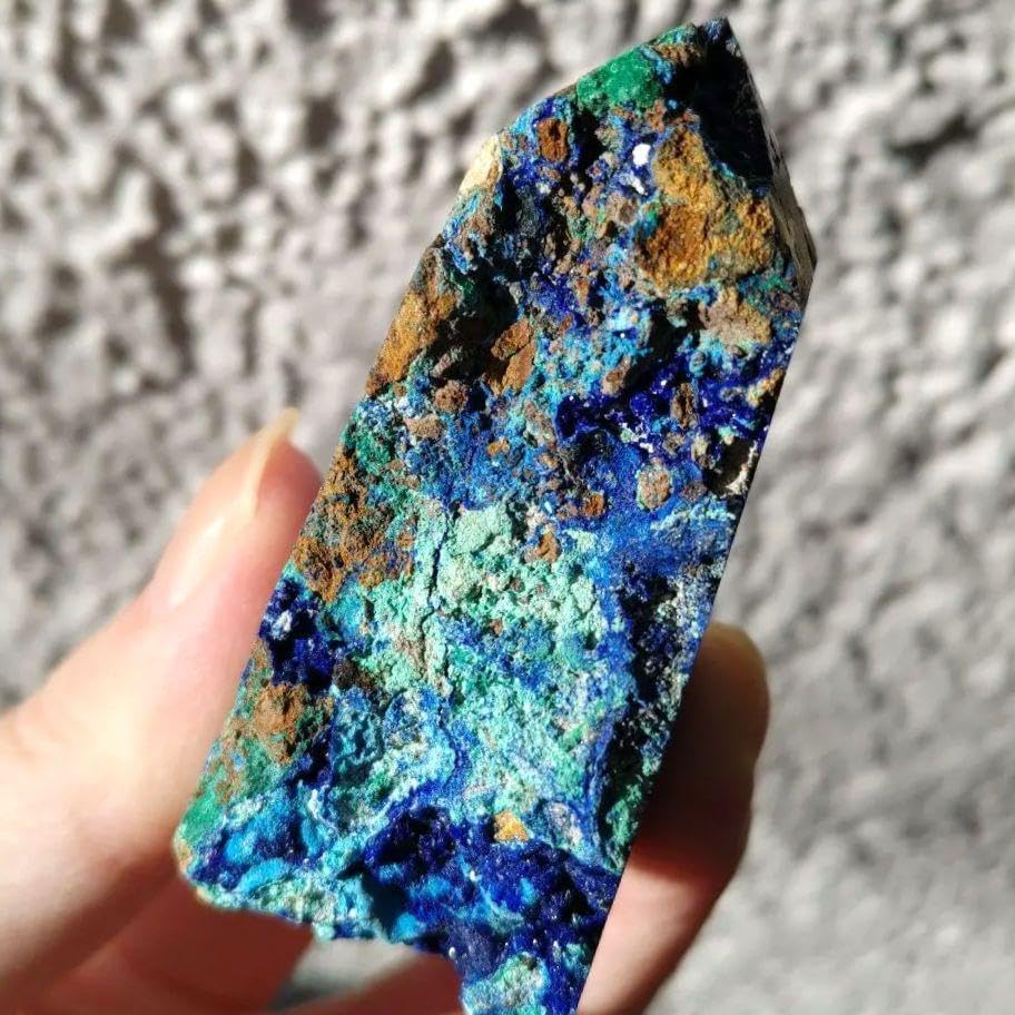 アズロマラカイト 原石 タワー ポイント アズライトマラカイト / 藍