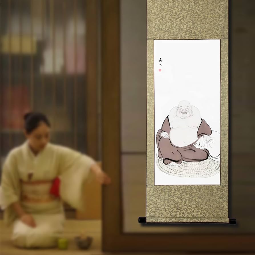 不詳/作者不詳/扇面/詞/布袋屋掛軸HF-609 真作/無庵/佛/布袋屋掛軸HF