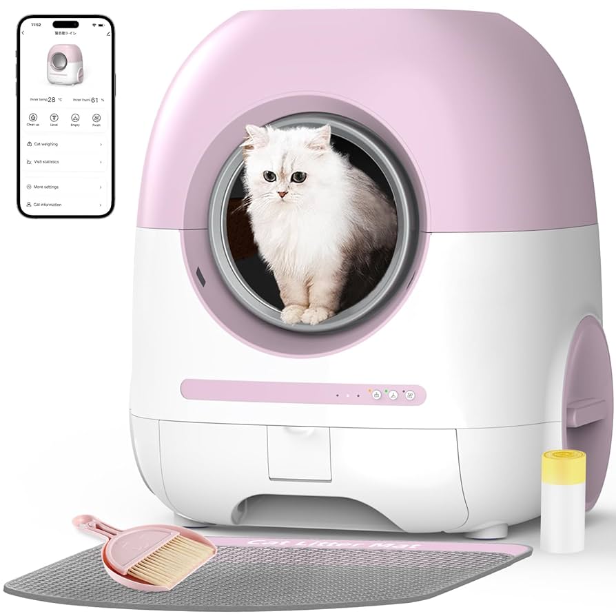 Pandaloli 猫トイレ 自動 全自動 ねこ トイレ:猫 トイレ 自動清掃 猫