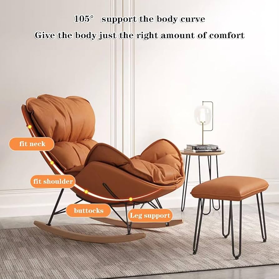Amazon｜フットレスト付きロッキングチェア、オットマン付き保育園