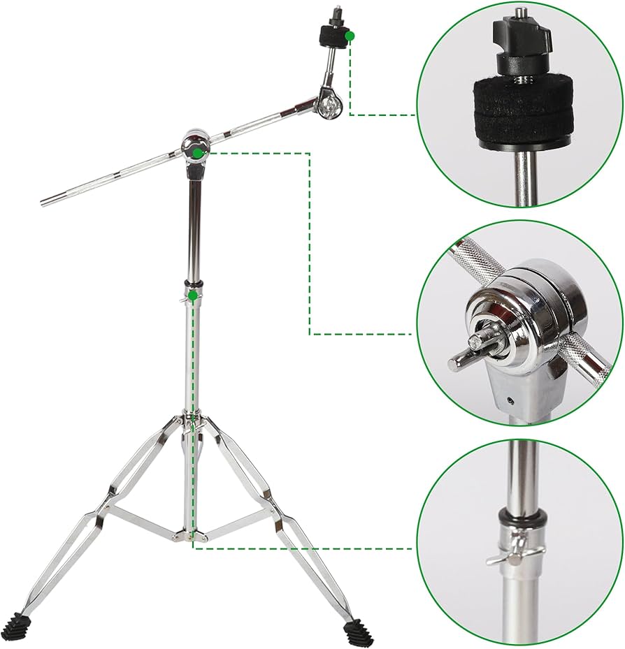 Amazon.co.jp: aleawol シンバル スタンド 高さ調整70~120cm 高ブーム