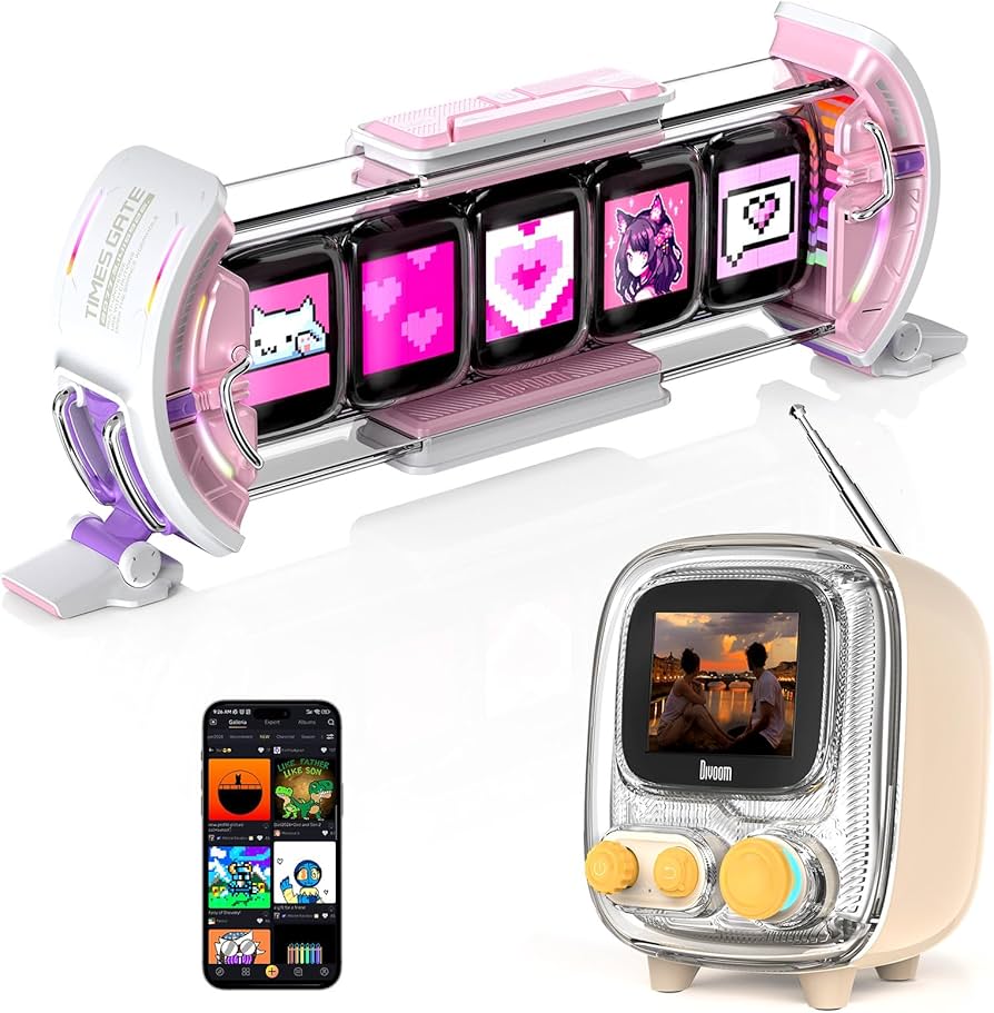 Amazon.com: Divoom Times Gate Pink and Tiivoo-2 Cream,Cyberpunk