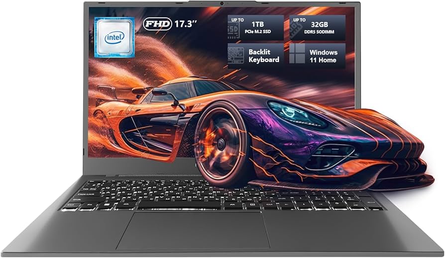 Amazon.com: Machenike 17.3'' Laptop, Intel Processor, 16GB DDR5