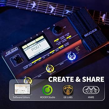 Amazon.com: MOOER GE200 Guitar Amp Modelling Multi Effects Pedal