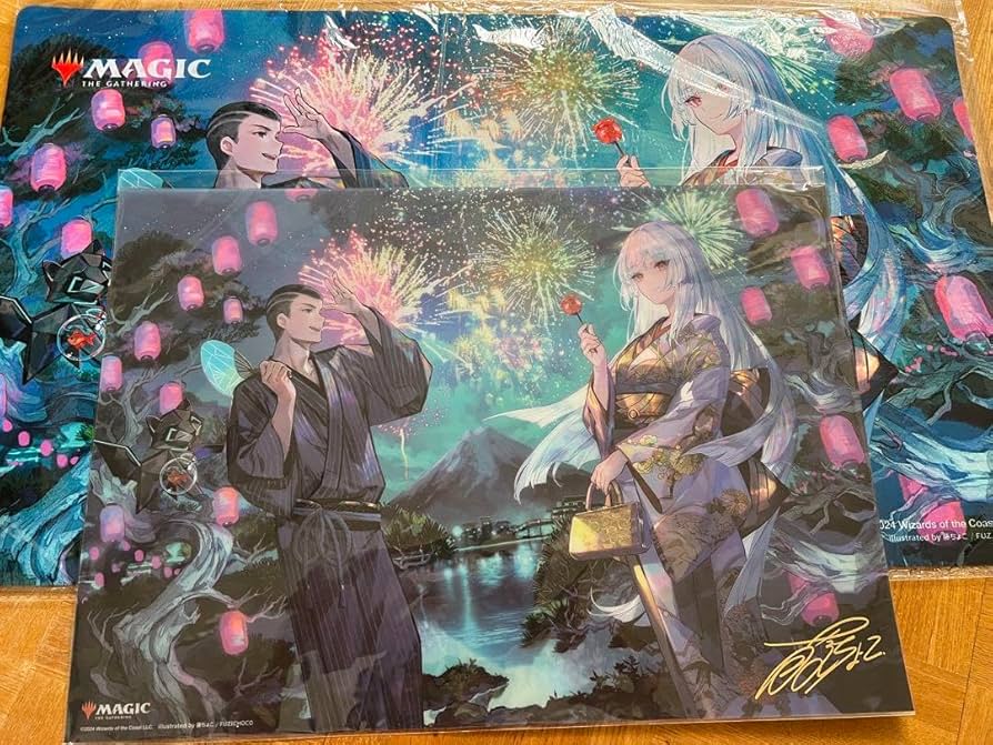 MTG 放浪皇 夏祭り クリスマス プレイマット&ビジュアルボード 3点セット