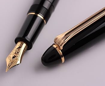 Amazon.com: Sailor 1911 Large Black Gold Trim 21K Gold Medium