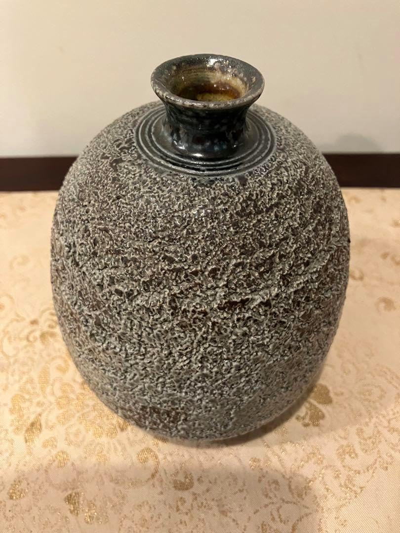 小西陶古 備前焼 花器 大壷 桟切 小西陶古 備前焼 花器 大壷 桟切