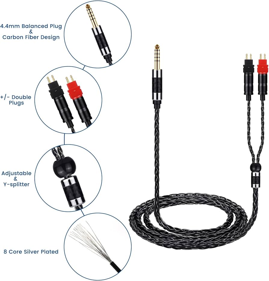 Amazon | weishan 4.4mm バランスケーブル 交換用 ゼンハイザー HD600