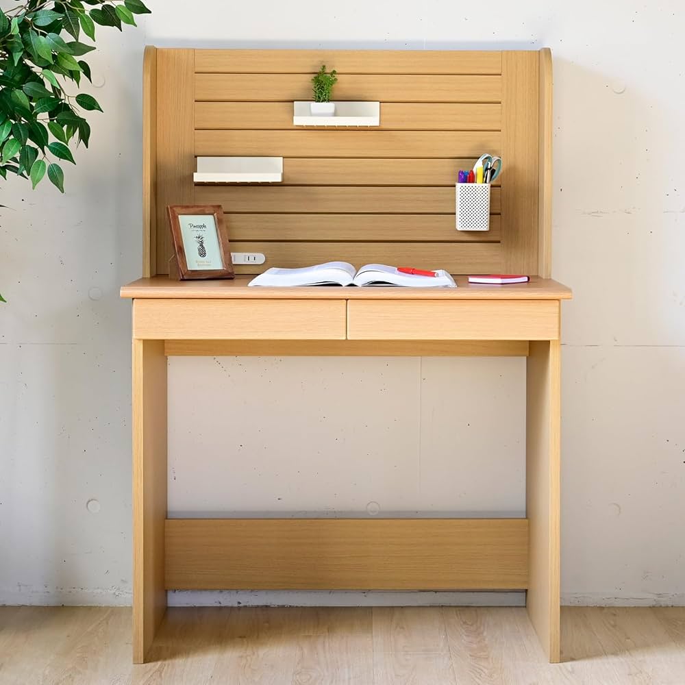 Amazon.co.jp: 山善(YAMAZEN) デスク 勉強机 組立簡単 (フックを穴に