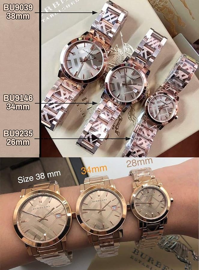 Amazon | スイス刻印ローズゴールド日付ダイヤル38mmユニセックス