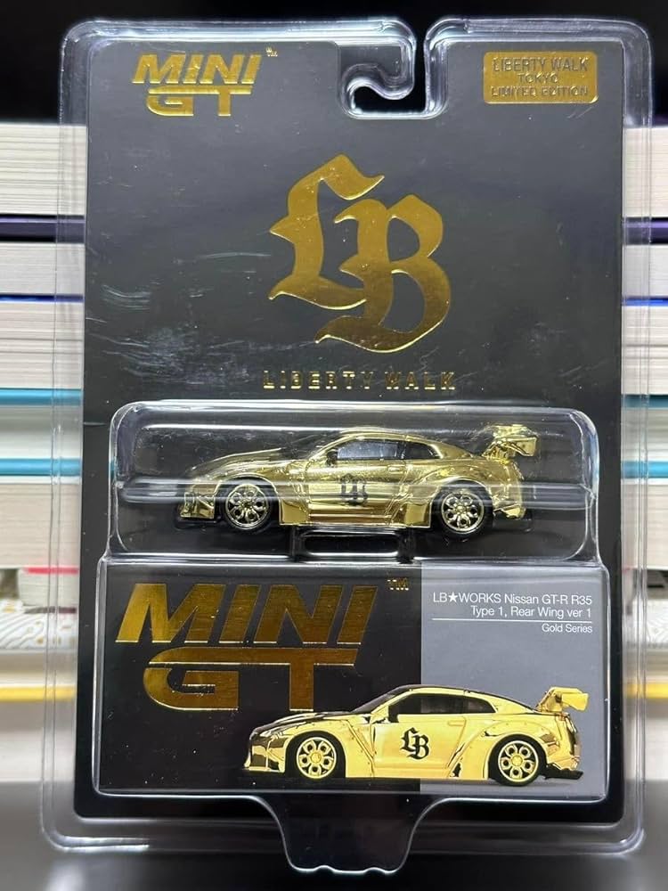 MINI GT LB☆WORKS Nissan GT-R R35 ゴールド Amazon.com: ノー