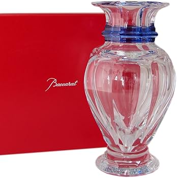 Amazon.co.jp: バカラ ベース 花瓶 アルクール バラスター ブルー 32cm