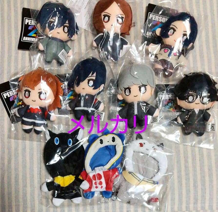 ペルソナ25周年 主人公 ぬいぐるみキーホルダー 全7種セット＋着せかえ