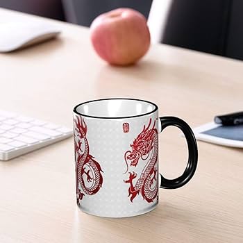 Amazon.co.jp: マグカップ 龍柄 ドラゴン (5) コーヒーカップ ティー