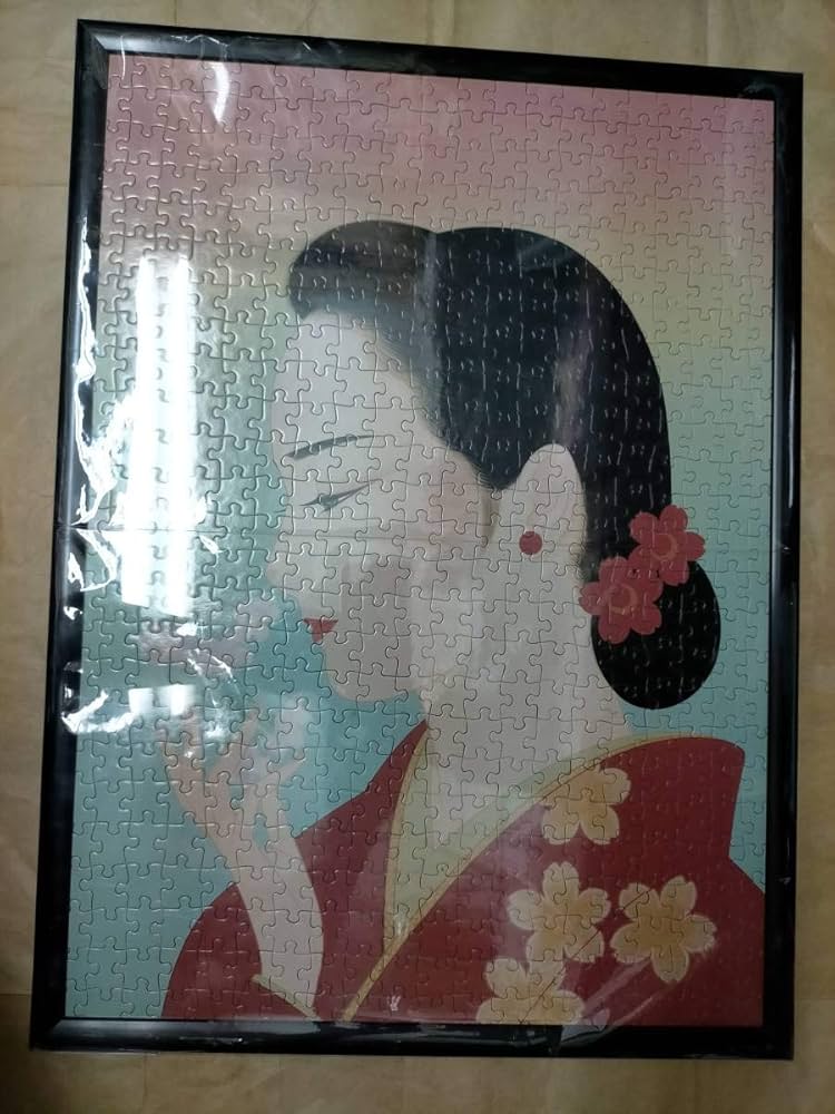 Amazon | 完成品 額縁 付き 鶴田 一郎 ジグソー パズル jigsaw puzzle