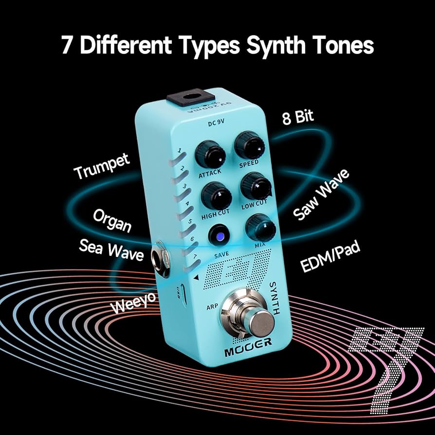 Amazon.com: MOOER E7 Polyphonic Guitar Synth Pedal Electronic