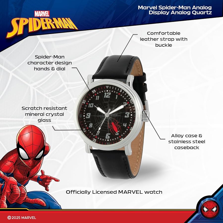 Amazon.com: Marvel Spider-Man Watch for Men – Vintage Series with