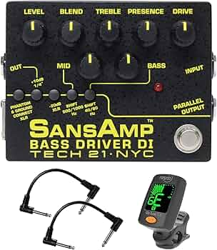 Amazon.com: Tech 21 SansAmp Bass Driver DI V2 Bundle with 2 Patch