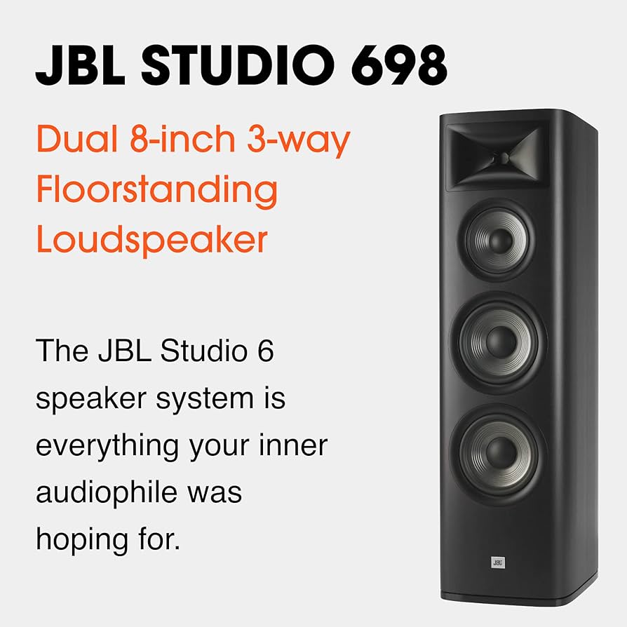 Amazon.com: JBL Studio 698, Dark Wood - Floorstanding Loudspeaker