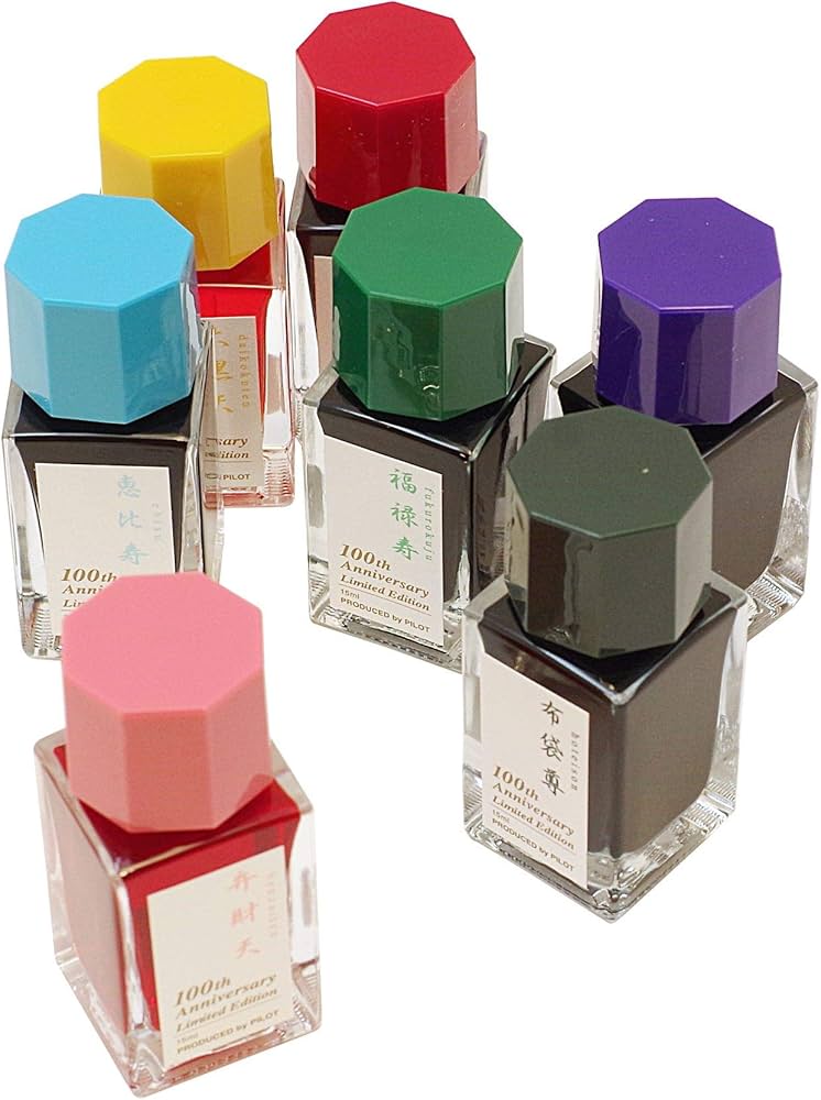 新品未使用】色彩雫七福神 100周年記念限定版インク7個セット 【公式通販】