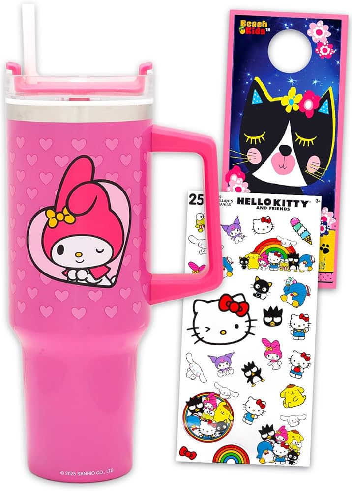 Amazon.com | SANRIO My Melody Travel Cup Set - Bundle with 40 Oz