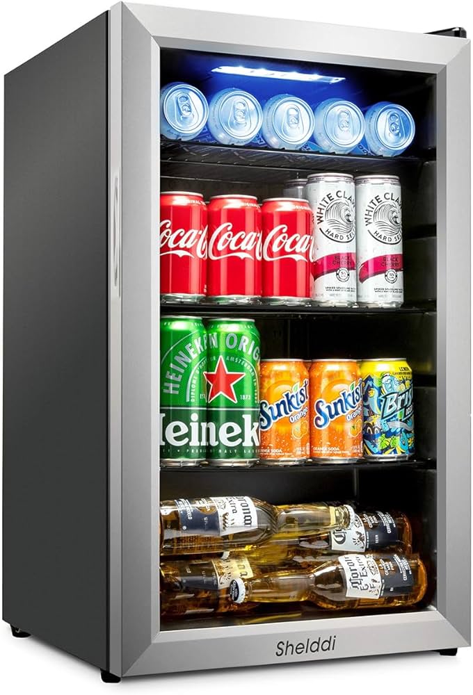 未使用】93ℓ Shelddi 透明ガラス冷蔵庫・ワインセラー 送料込み 楽天