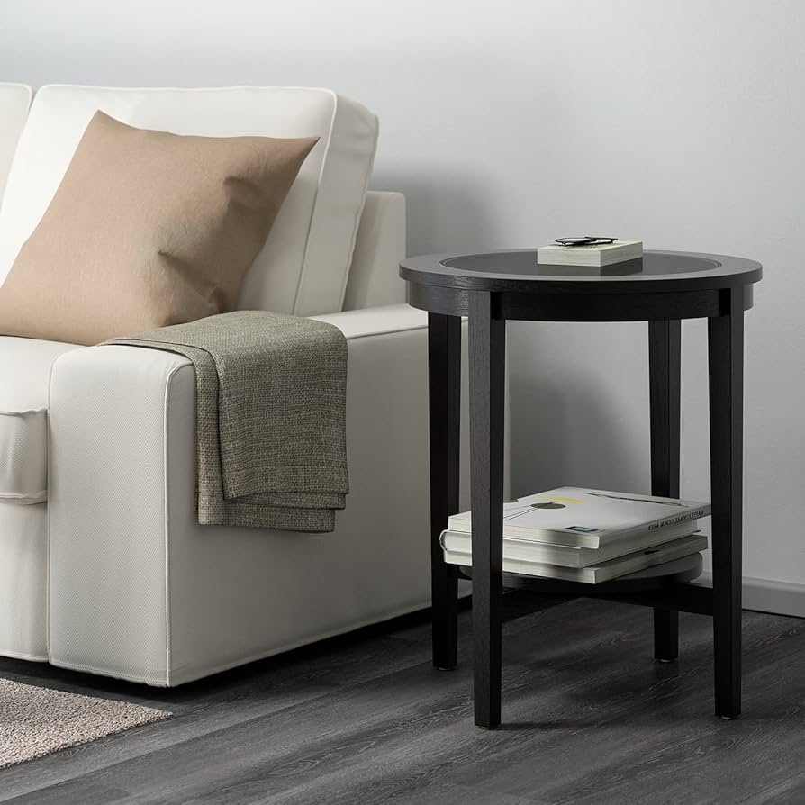 Amazon｜IKEA マルムスタ サイドテーブル ブラック ブラウン 802.611