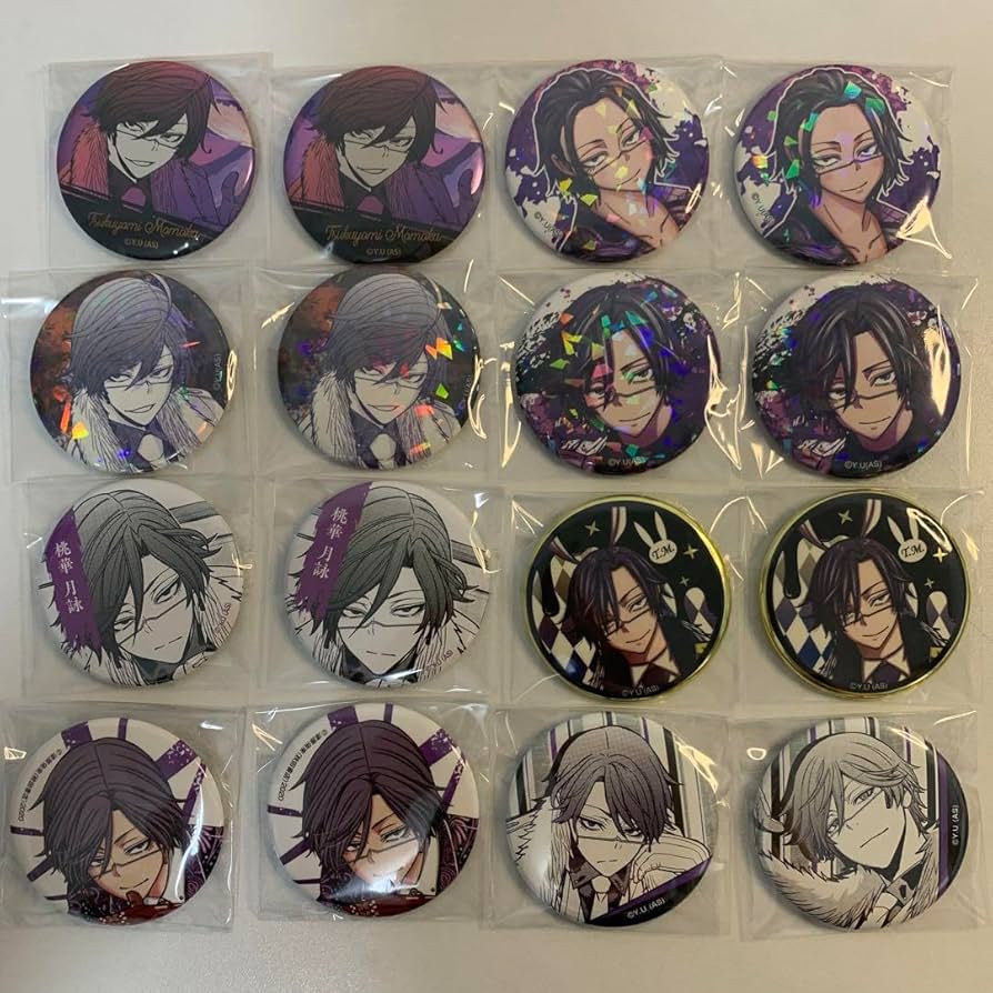 桃源暗鬼 桃華月詠 桃華 月詠 缶バッジ メディコス 桃源暗鬼 桃華月詠