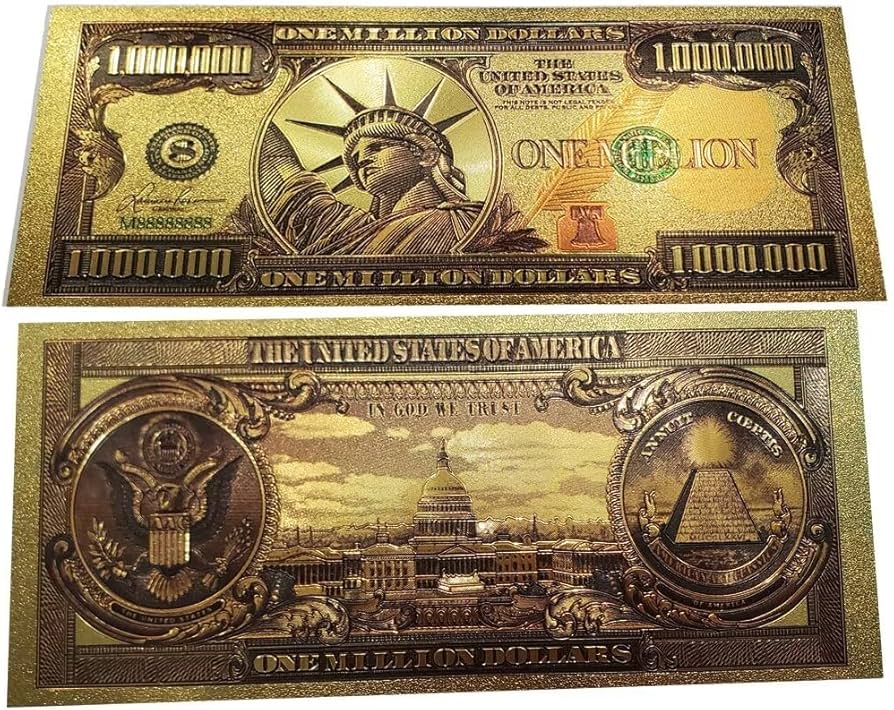 24Kゴールドメッキ百万ドル紙幣アートブックマーク 新しい 100 個 USD