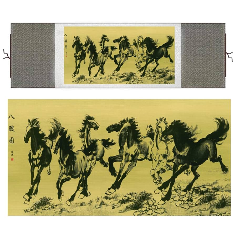 徐悲鴻の肉筆 （駿馬図）名品 中国の骨董品 文宝庫C Y藏品 。 徐悲鴻の