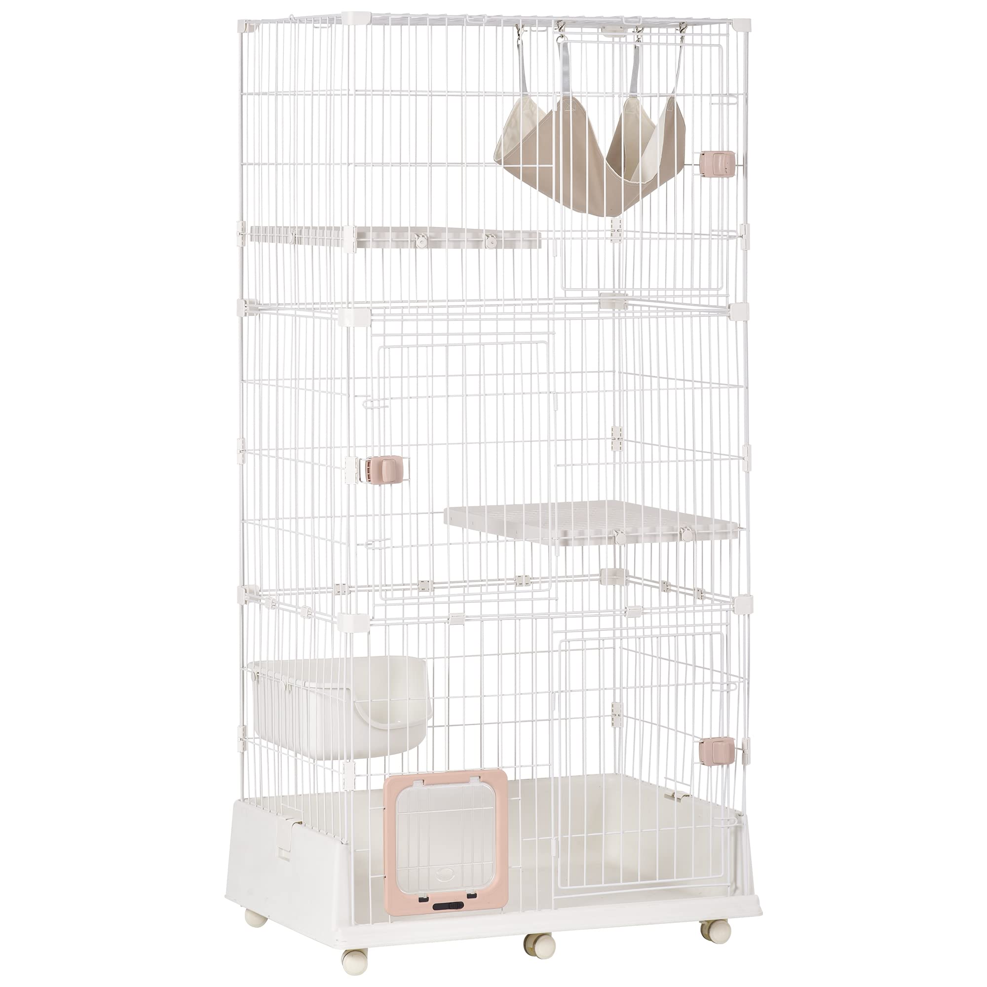 ペット 3段 ゲージ 部屋 小屋 猫 キャットゲージ ドアロック 【公式通販】