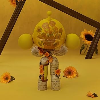 Amazon.com: POP MART MEGA α SKULLPANDA 400% Van Gogh Museum