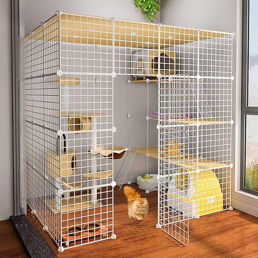 Amazon.co.jp: キャットケージ 猫用ケージステップ 横扉 多頭飼い