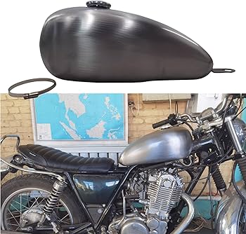 Amazon | 未塗装シルバーガソリン燃料タンクオイルタンクキャップ付き