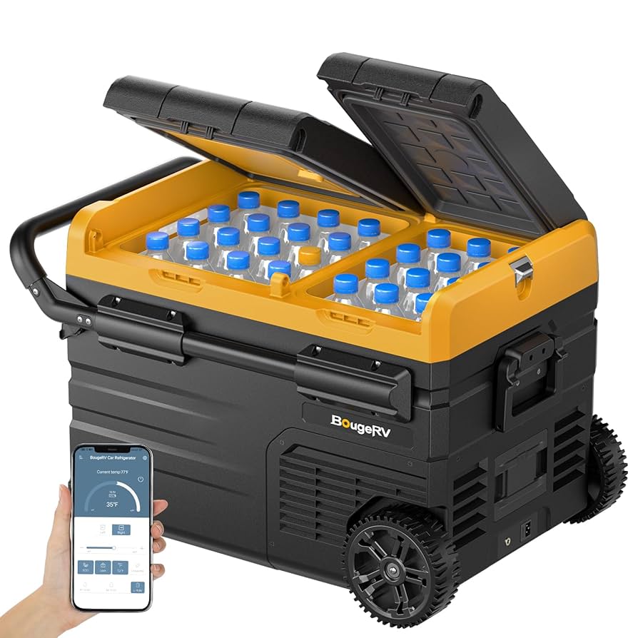 CalmDo車載冷蔵庫 35L車用冷蔵冷凍庫 2WAY電源対応 ポータブル冷蔵