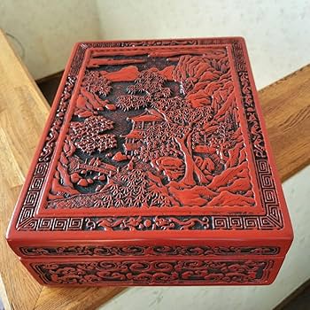 2266 昭和レトロ 仙台堆朱 漆塗り 筆箱 文箱 小物入れ 未使用 2266