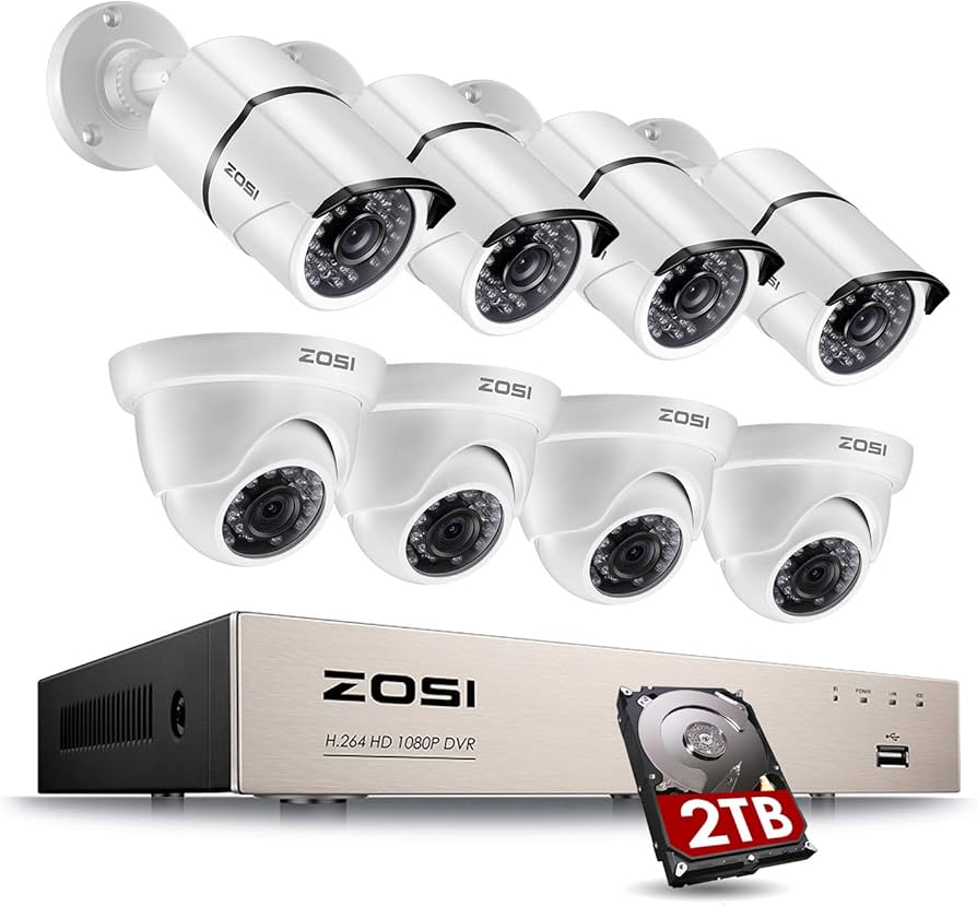 Amazon.com : ZOSI 8CH 1080P Security Camera System Outdoor with
