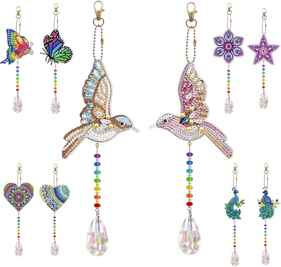 Amazon | ダイヤモンドアート キーホルダー キット 5Dダイヤモンド塗装