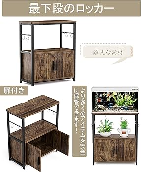 Amazon.co.jp: DEWEL 水槽スタンド 水槽台 幅60 奥行30 高さ70cm 総耐